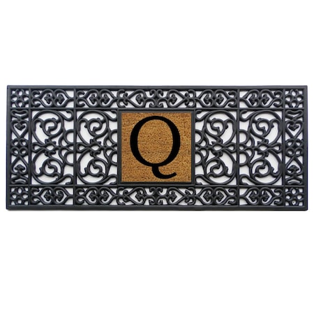 Calloway Mills Monogram Door Mat, Black, Natural, 17 in W x 41 in L 170011741Q